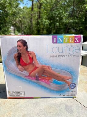 NWT Intex King Kool Pool Lounge 63”x33 1/2”